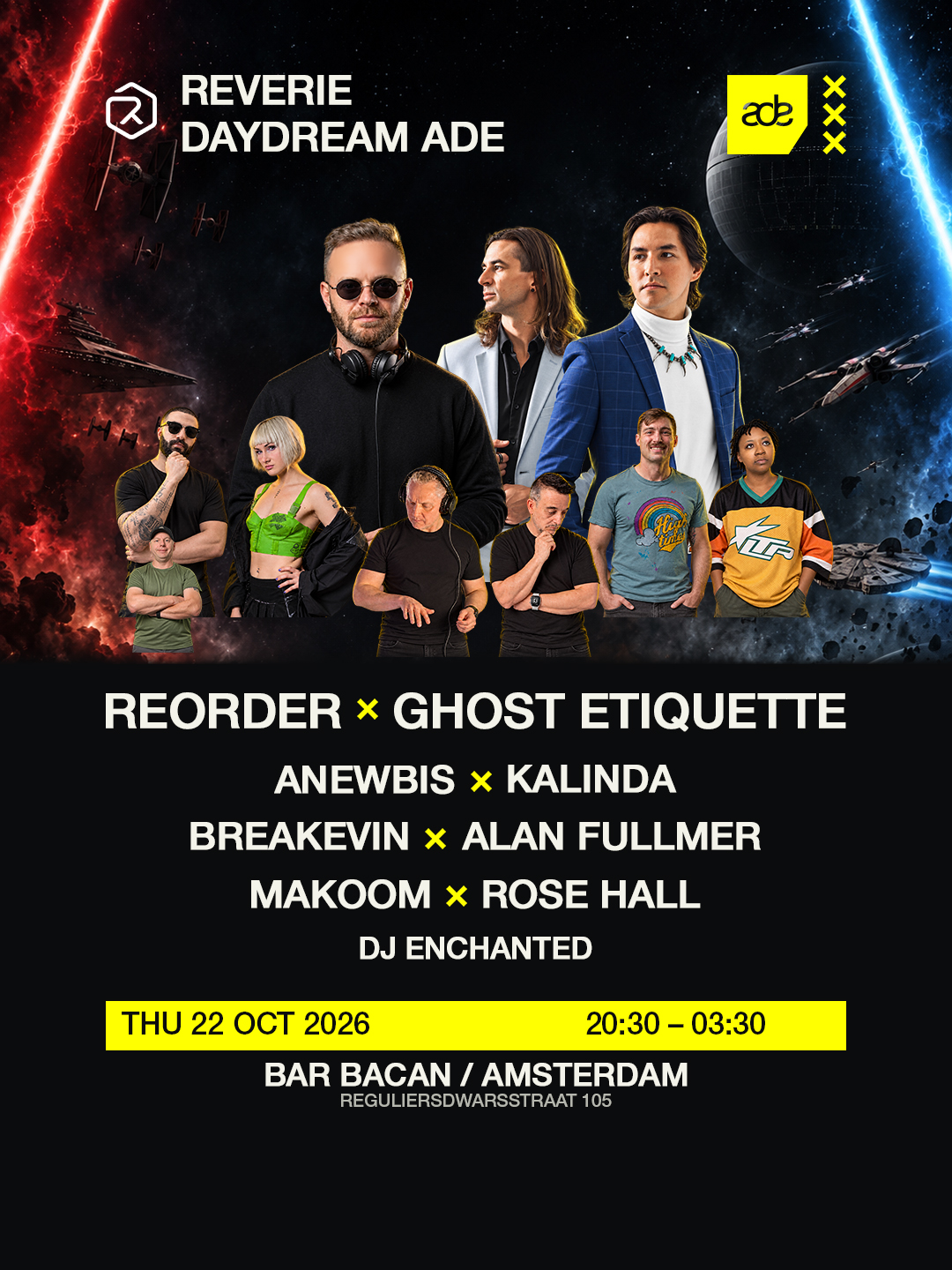 Reverie Daydream ADE full lineup poster